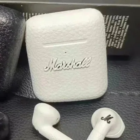 Marshall Minor III Earbuds with Leather Case — source listing photo