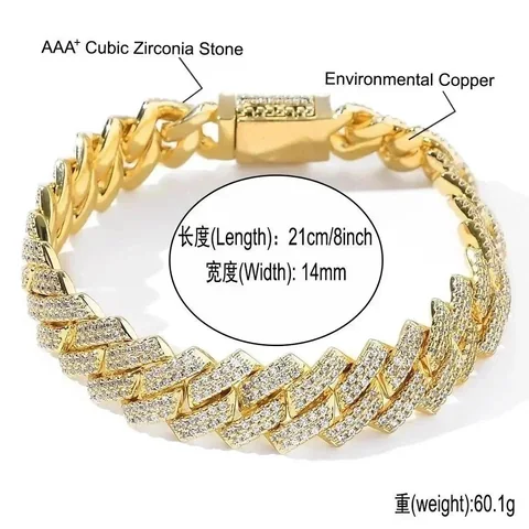 Hip-Hop Cuban Link Chain Bracelets [39 styles] — source listing photo