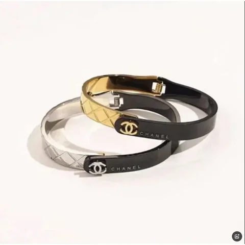 Chanel Classic CC Logo Bangle Bracelet [2 styles] — source listing photo