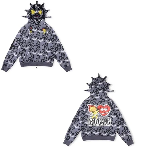 Glo Gang Rhinestone Graphic Zip Hoodies [26 styles] — source listing photo