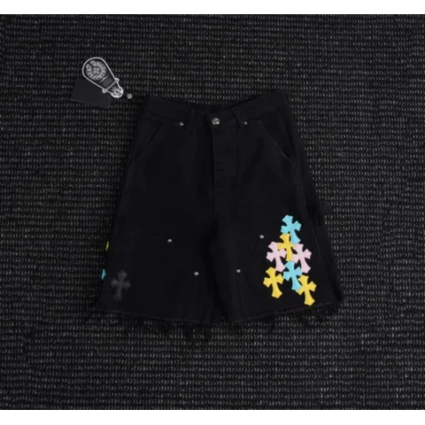 Chrome Hearts Cross-Patch Denim Shorts [28 styles] — source listing photo