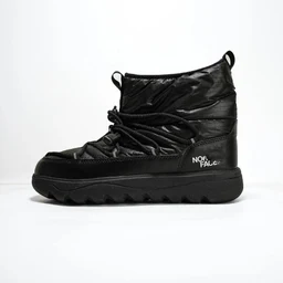 Black padded lace-up boot