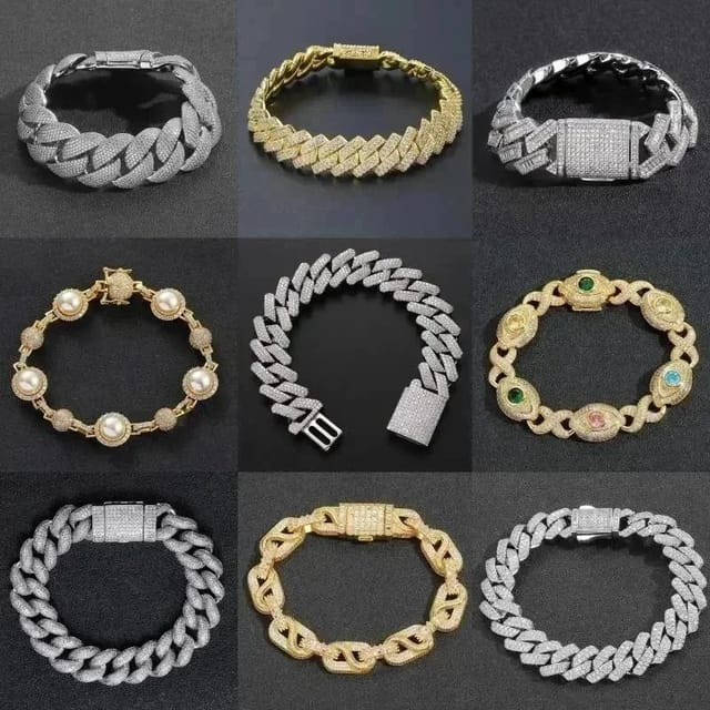 Hip-Hop Cuban Link Chain Bracelets [39 styles] — source listing image