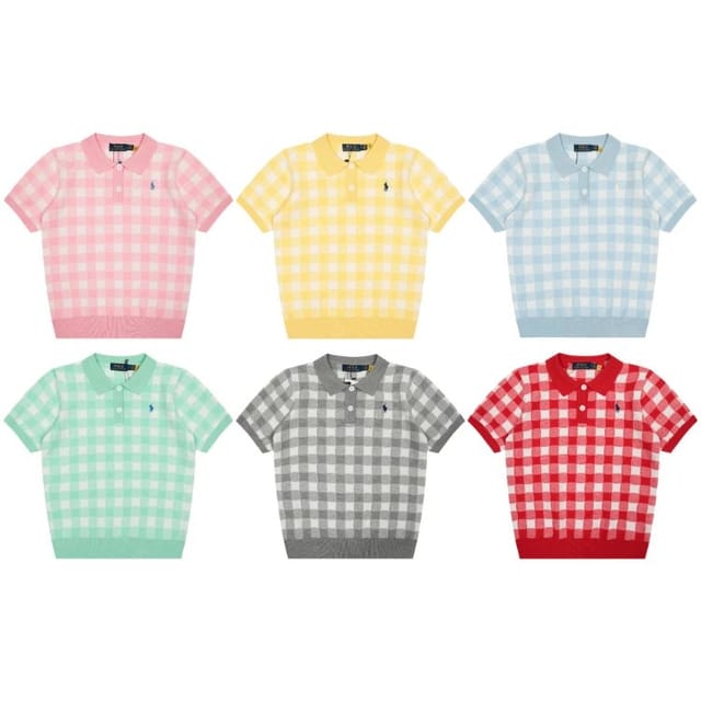 Polo Ralph Lauren Gingham Knit Polo Shirt — source listing image