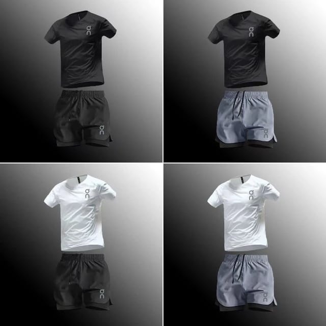 On Running T-Shirt & Shorts Sets [4 styles] — source listing image