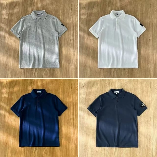 Stone Island Logo Polo Shirts [4 styles] — source listing image