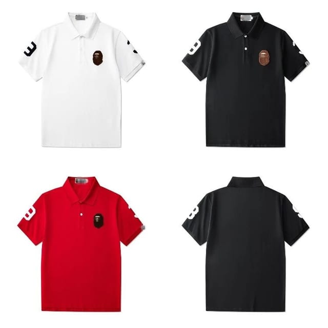 BAPE Ape-Head Logo Polo Shirts [3 styles] — source listing image