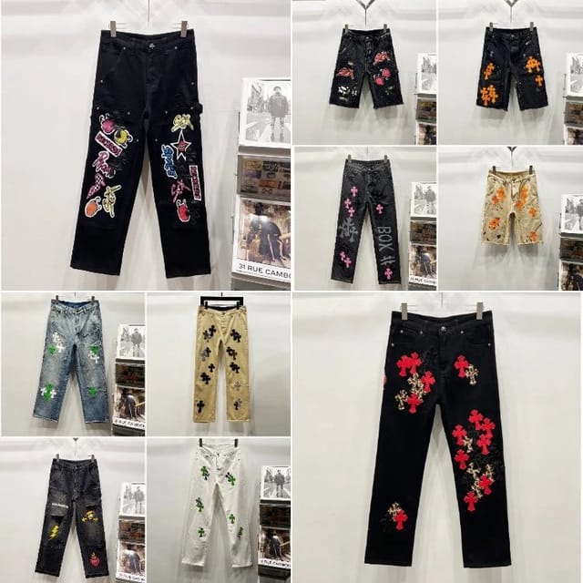 Chrome Hearts Cross-Patch Straight-Leg Jeans [35 styles] — source listing image