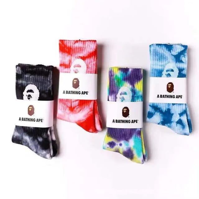 BAPE Tie-Dye Crew Socks [4 styles] — source listing image