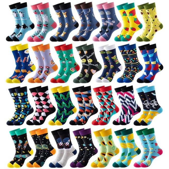 Patterned Crew Socks [110 styles] — source listing image