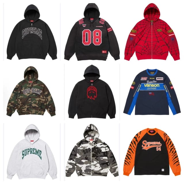 Supreme, Castelli, Vanson Multi-Brand Streetwear Collection [100 styles] — source listing image